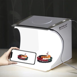 Mini Light Box Photography,PULUZ 20cm Photography Studio LightBox with 2 LED Panels /1100LM Folding Portable Lightbox / 6 Color Backdrops Photo Box Shooting Tent Lightbox for Product Photography