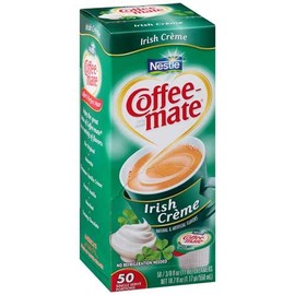 Coffee-Mate Irish Cream Liquid Creamer - 50/0.375 oz. cups per box, 4 boxes per case