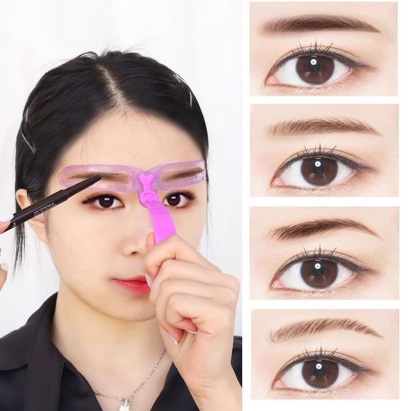 Eyebrow Template 8 Different Eyebrow Set, Brush Eyebrow Pencil, Eyebrow