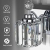 Danshinro Modern Crystal Bathroom Vanity Lights, 3-Lights Bathroom Light Fixtures