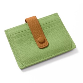 Blampom bp-7004 Women's Card Case, Genuine Leather, Card Holder, Leather, Compact, Lightweight, Thin, Storage, green, One size