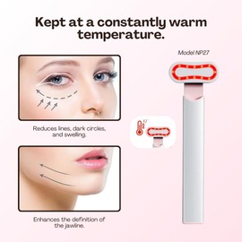 MarceloLabs NP27 Premium Red Light Therapy Wand, Neck and Face Massager, Easy-to-Use Skin Care Tool for Wrinkle Reduction and Natural Glow