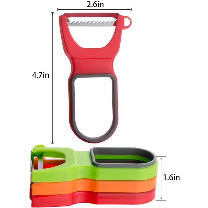 Vegetable Fruit Peeler 3-Pack Stainless Steel Melon Planer Original Vegetable