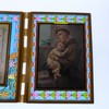 C BC Stained glass double frame with Novena to St.
