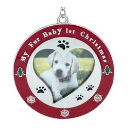 December Pets My First Christmas Tree Puppy Dog Ornament Pet Photo Frame My Fur Baby's 1st Christmas