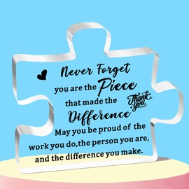 WTOPP Leaving Gifts For Colleagues Women Friend Puzzle Piece Acrylic Plaque Teacher Leaving Gifts For Women Thank You Gifts For Colleagues Nurses Retirement Gifts For Women Men
