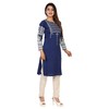 Maple Clothing Kurtis indio para mujer, túnica larga de seda