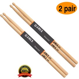 Drum Sticks 5A Wood Tip Drumstick (2 Pair Maple)
