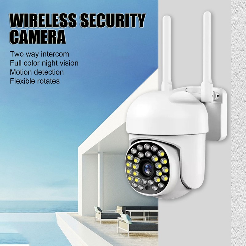 Wireless Outdoor Security Camera Smart 1080P Home Surveillance Pan Tilt