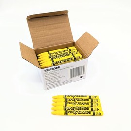 Craytastic! Bulk Wrapped Crayons Box of 52 (Yellow) for Crafting, Parties, Kids - Paper Wrapped - Safety Tested Compliant with ASTM D-4236