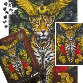 Art & Fable Puzzle Company Legend of The Jaguar by Nathan Miller 1000 Piece Fine Artwork Premium Adult Jigsaw Puzzle - Perfect for Game Nights, Gifting, and Family Fun