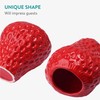 Navaris Strawberry Vase for Flowers - Small Ceramic Flower Vase