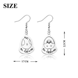 OKEYCH Adventure Cartoon Inspired Gift Egg In Me Earrings Jake the Dog Fan Jewelry Cosplay Merch (Egg In Me E C)