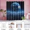IOHEFY Earth View Shower Curtain 72x72 Inch with Hooks Outer