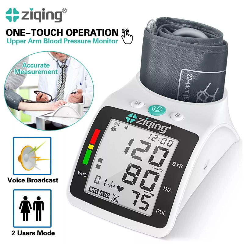 ZIQING Automatic Upper Arm Blood Pressure Monitor Digital Machine Meter