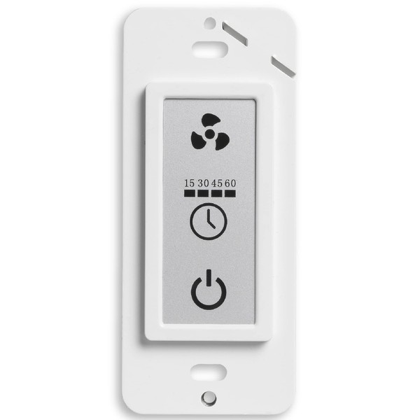 Homewerks 7150-11 Bathroom Fan LCD Control Switch with Fan Timer for 2-Function Switch