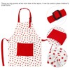 Kids Apron, Red Strawberry Printed Children Apron with Adjustable Neck