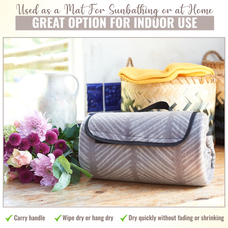 iN Waterproof Picnic Blanket - Picnic Blanket With Waterproof Backing