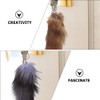 WRITWAA 2pcs Furry Keychain, Soft Fluffy Key Ring Pendant for