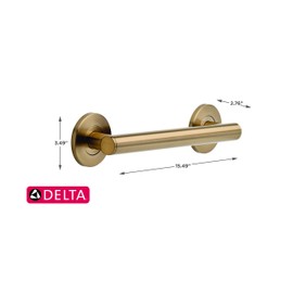 Delta Faucet 41812-CZ Contemporary Wall Mounted 12" ADA Decorative Bath Safety Grab Bar in Champagne Bronze