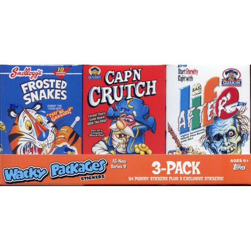 Wacky Packages Stickers Series Nine Cereal Card Box Collection