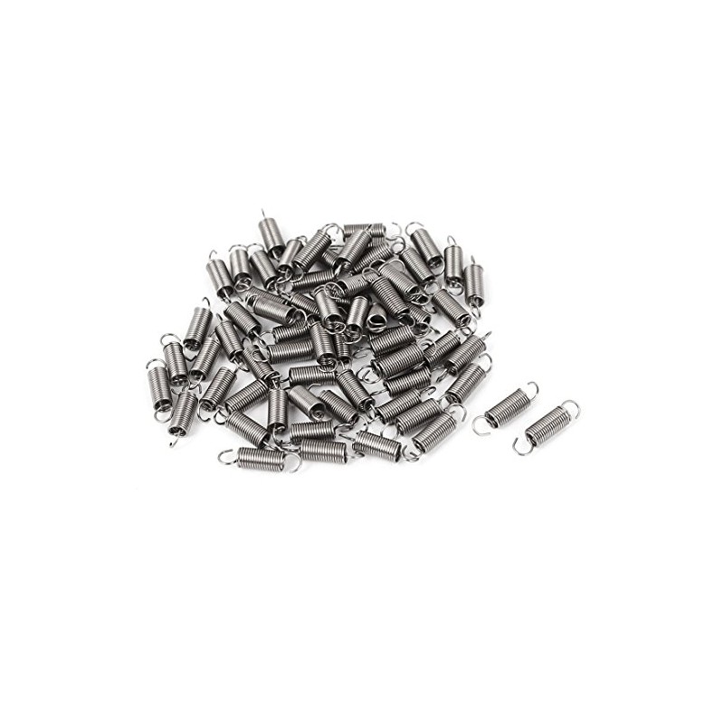 sourcing map 0.4mmx3x12mm 304 Stainless Steel Dual Hook Small Tension