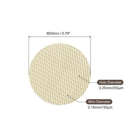 sourcing map Pipe Screen Brass Screens, 13/16 Inch(20mm) Diameter for Pipe Filter, Pack of 80