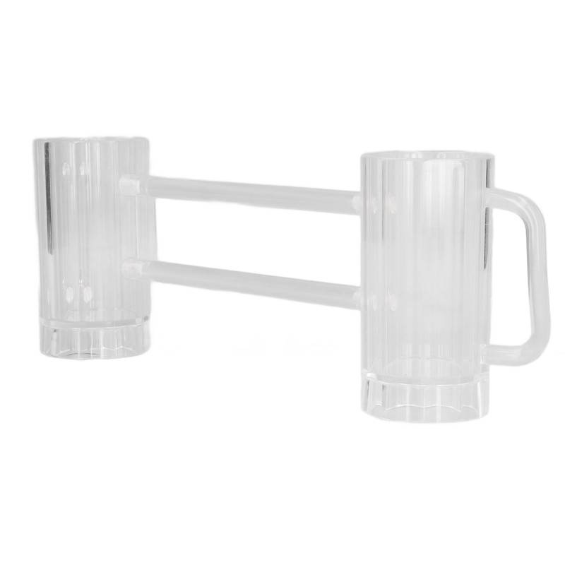 Beer Mug Acrylic Double Conjoined Beer Glass with Handle for