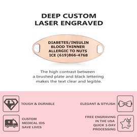 Divoti Pave Crystal Bead Medical Alert ID Bracelet with Filigree Tag and Free Engraving-White-8.0"