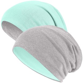 Hatstar Long Slouchy Beanie, 2-in-1 Reversible Jersey Hat in 45 Colours -