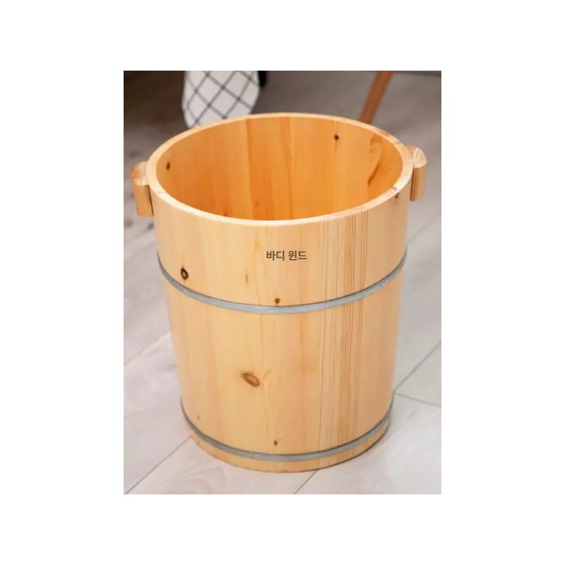 Brandless 편백 가정용 족욕 [35cm 긴 손잡이 뚜껑+마사지 포함] Cypress