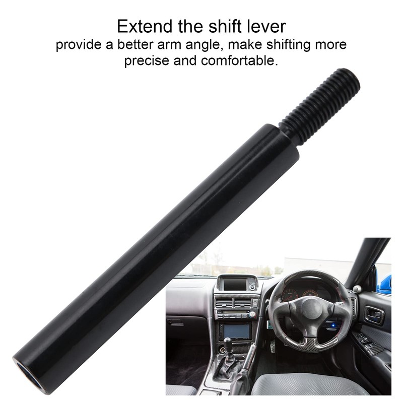 SIXRUN Shift Knob Extension Manual Gear Shifter Extender Lever M10x1.5
