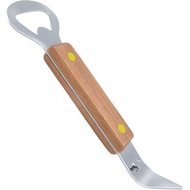 Gadgetime USA Premium Bottle Opener Set - Metal Bottle Opener Features Wooden Handle & Pry Tool - Durable, Portable Can Punch Opener - Ideal Gift