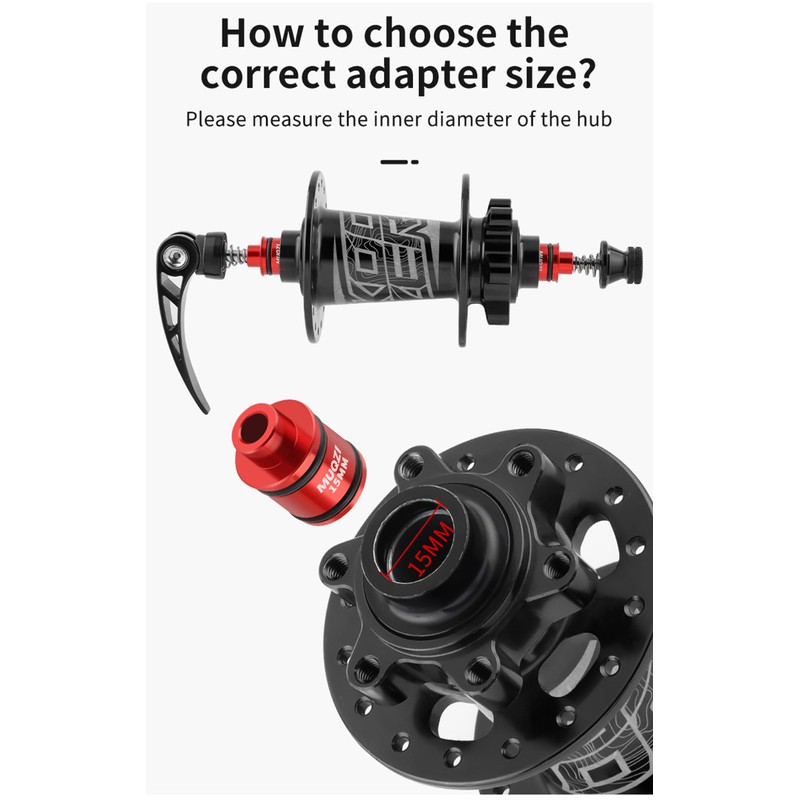 Mountain Bike Thru-Axle to Quick Release Hub Converter Adapter -