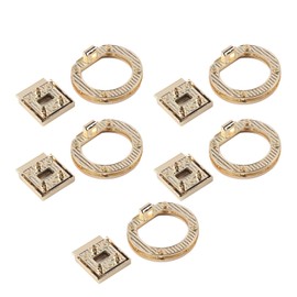 5Pcs Purse Clasp Alloy Material High Hardness Long Service Life Wide Application Purse Lock