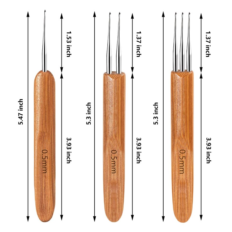 9Pcs Dreadlock Crochet Hook Tool, Reusable Dreadlock Crochet Needle with