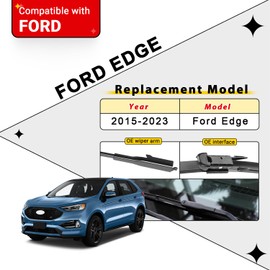RAINTOK Windshield Wiper Blades Replacement for 2015-2023 Ford Edge Original Factory Quality Front Rear Wipers Blade Set for My Car - 28" 28" 15" (Pack of 3)