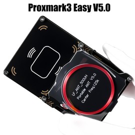 Proxmark3 RFID Card Reader Writer, Proxmark3 Easy V5.0 Memory IC ID Card Copier, 512M RFID Cloner with Integrated Antenna Decryptor, LF HF Frequency 125Khz 13.56Mhz