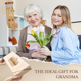 Leebbsin Gifts for Grandma, Grandma Gifts Wind Chime, Grandma Birthday Gifts from Grandchildren, Mothers Day Thanksgiving for Grandma, Nana, Nan, Nanny