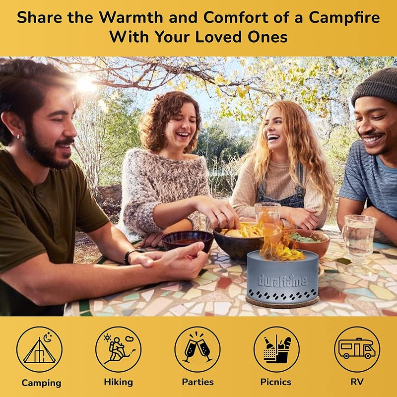 Duraflame™ Tabletop Bonfire & Portable Outdoor Campfire, Fire Pit, Lightweight