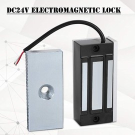 Electric Magnetic Lock,60kg 130LBs Holding Force Electromagnetic Lock for Door Access Control System,Electromagnet Fail- NC Mode(DC24V)
