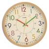 Foxtop Kids Wall Clock, Learning Clock Without Ticking Noises,12 Inch