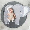 Baby Play Mat Round Cartoon Elephant Pattern Soft Cotton Decoration
