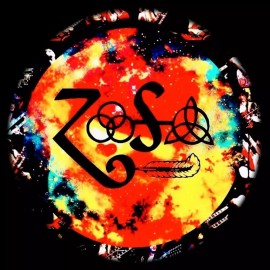 LED ZEPPELIN LOGO SET OF TWO  EARINGS  LEATHER BRACELETS