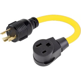 NEMA L6-30P to 6-50R Adaptor Welder Dryer EV Charger Power Cord Adapter Connector 30A to 50A Heavy Duty Adapter STW 10AWG 250V 1.5FT