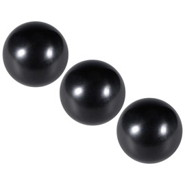 CoCud Thermoset Ball Knob M10 Female Threaded 40mm Diameter Plastic Metric Hand Threaded Grip Black for Lathe Machine Lever Handle 3 Pcs