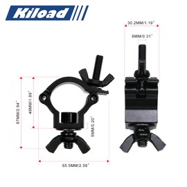 Kiload Universal Off-Road Fixed 4WD Rear Mount Scoop Holder for Jimny JB64 JB74 Black 2pcs