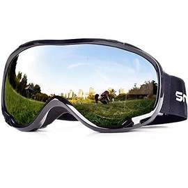 Snowledge Ski Snow Goggles with OTG for Men Women Adult,Ski Snowboard Goggles of Dual Lens with Anti Fog for UV Protection (B-Silver)