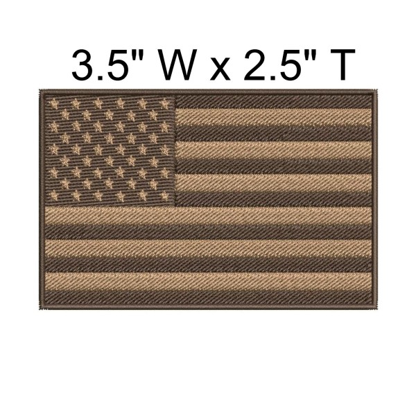 Superheroes Gear AMERICAN FLAG EMBROIDERED PATCH Hook Loop US DESERT