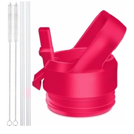 AIPENQ Straw Cap for YETI Rambler Bottle and RTIC Bottle, Straw Lid 2 Straw 2 Lid